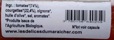Sauce Tomate Aux Des De Courgettes