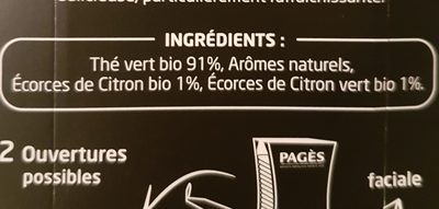 Thé Vert Bio Citron Citron vert