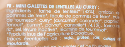 Mini galettes de lentilles au curry