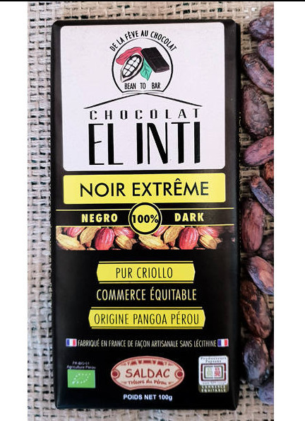 [SAL-CHO-NOIR-100-100G-19] Chocolat Noir 100% Bio tabs