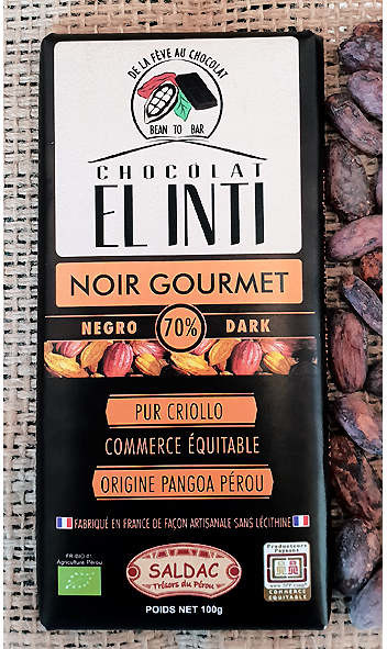 [SAL-CHOC-NOIR-70-100G-19] Chocolat Noir 70% Bio tabs