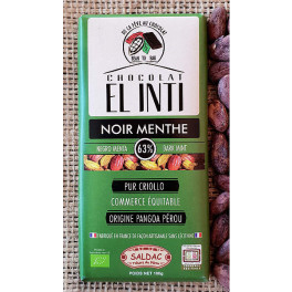 [SAL-CHO-NOI-MEN-100G-19] Chocolat Noir Menthe poivrée Bio Tabs