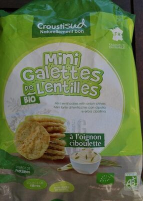 Mini galettes de lentilles oignons ciboulette
