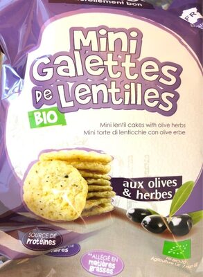 Mini galettes de lentilles olives herbes