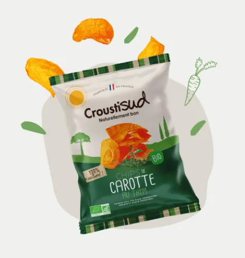 [CRSUD-CHI-CAT-70G-12] Chips de carotte au thym Bio