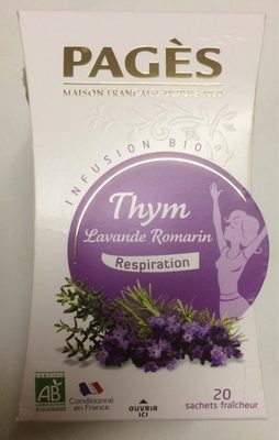 Infusion Bio Thym Lavande Romarin française