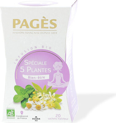 Infusion Bio Spéciale 5 plantes française