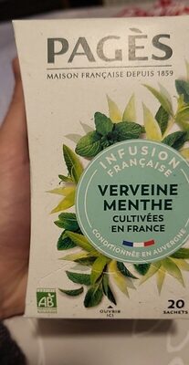 Infusion Bio Verveine Menthe Française